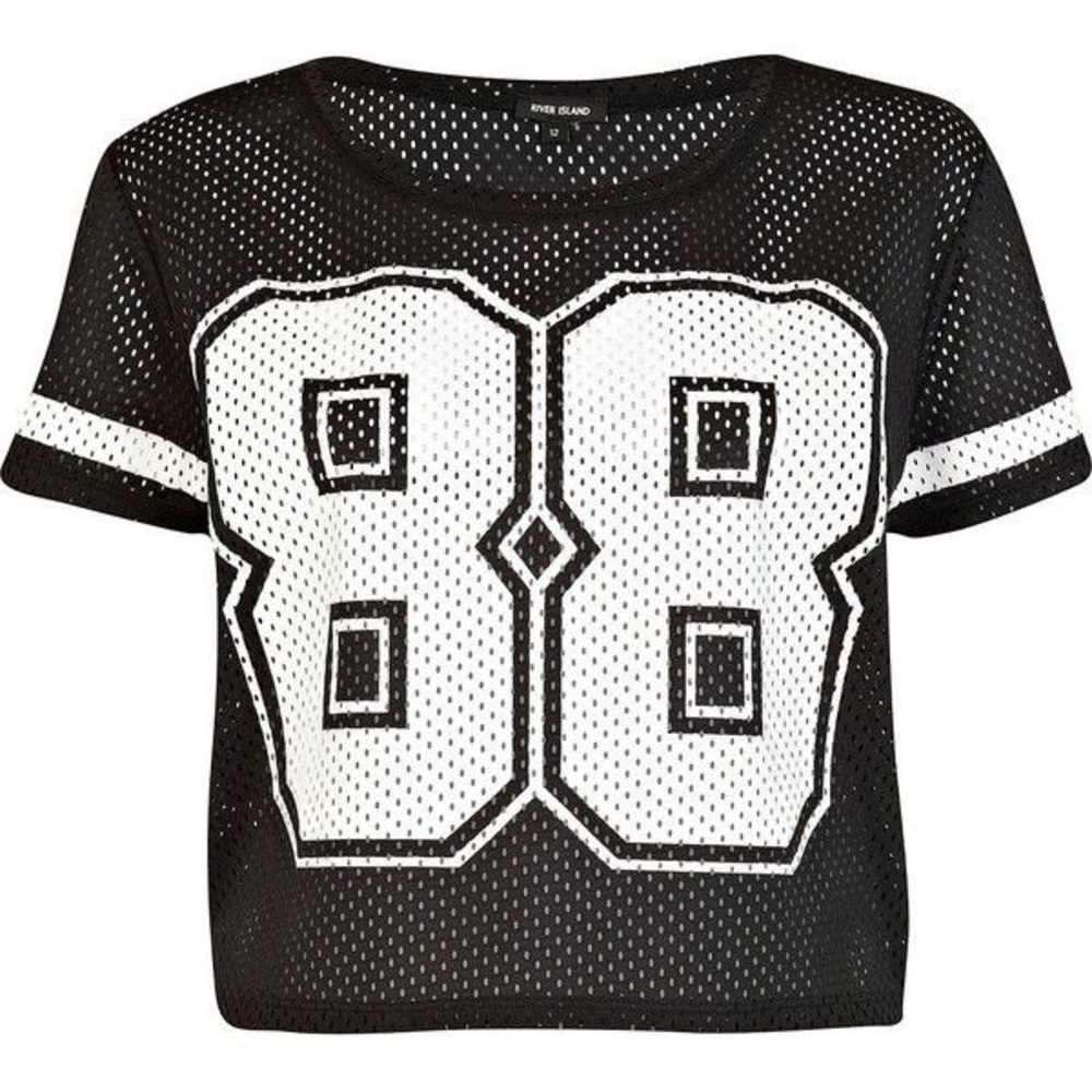 Mesh Jersey Crop Top